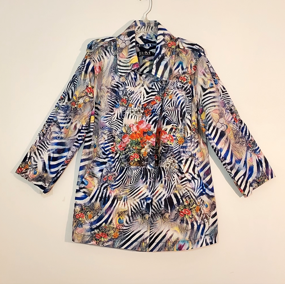 Etoile Du Monde Multicolor Button Jacket - image 1